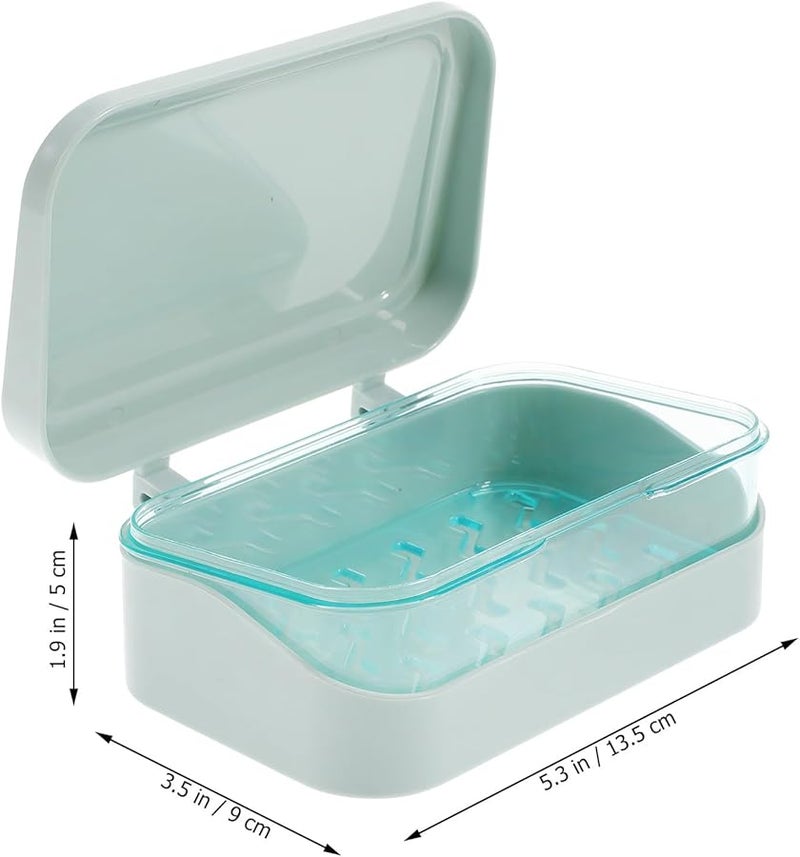 Veemoon Flip Open Soap Holder Case with Drainage for Bathroom Kitchen Shower Storage Rack - Image 2